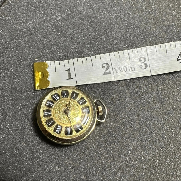 Vintage Lady Nelson Ornate Swiss Made Pocket Pendant Watch Gold Tone Working - Picture 8 of 8